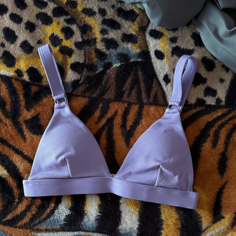 Lavender Triangle Bikini Top
